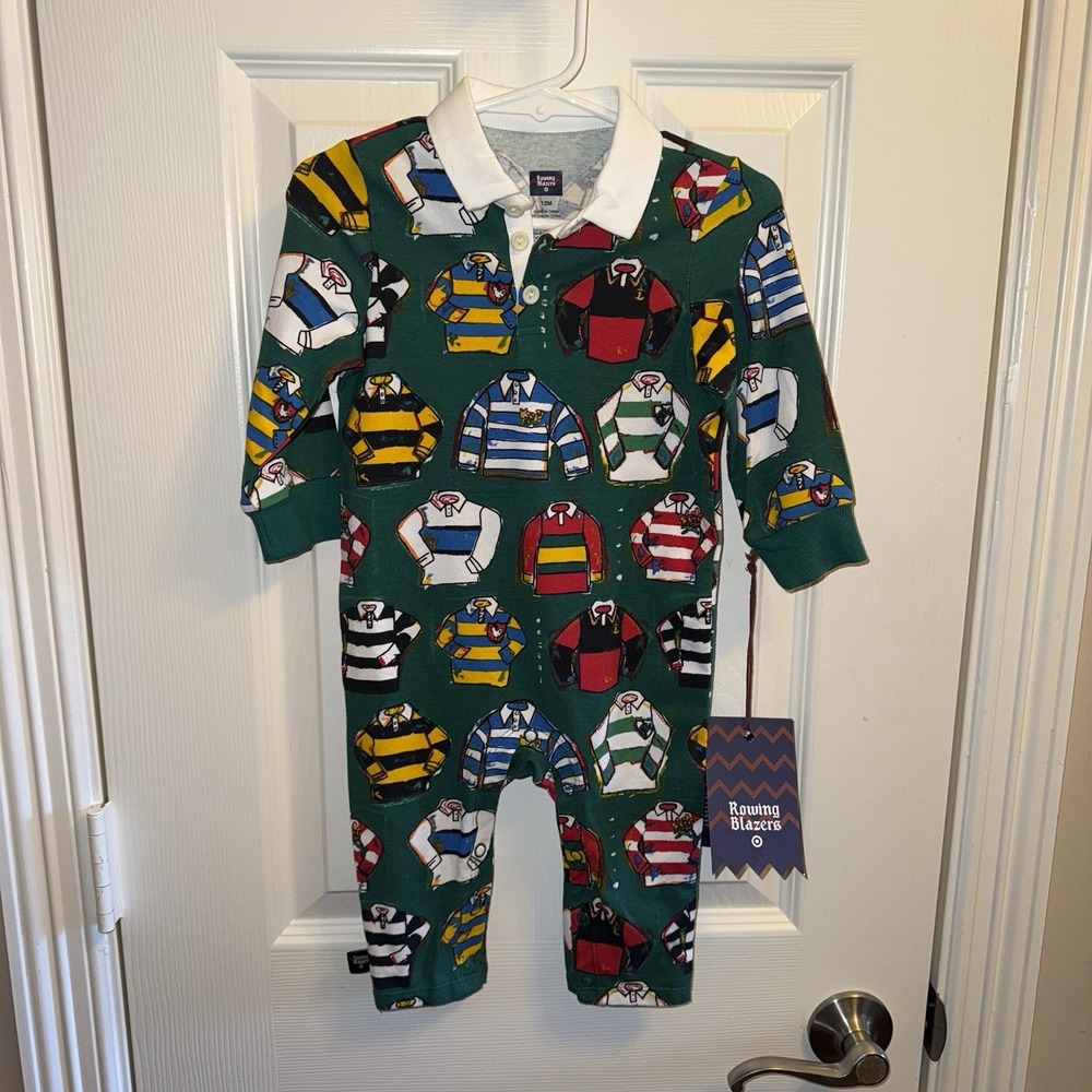 Rowing Blazers Rugby One‎ Piece Romper Infant Size 12 Months Preppy